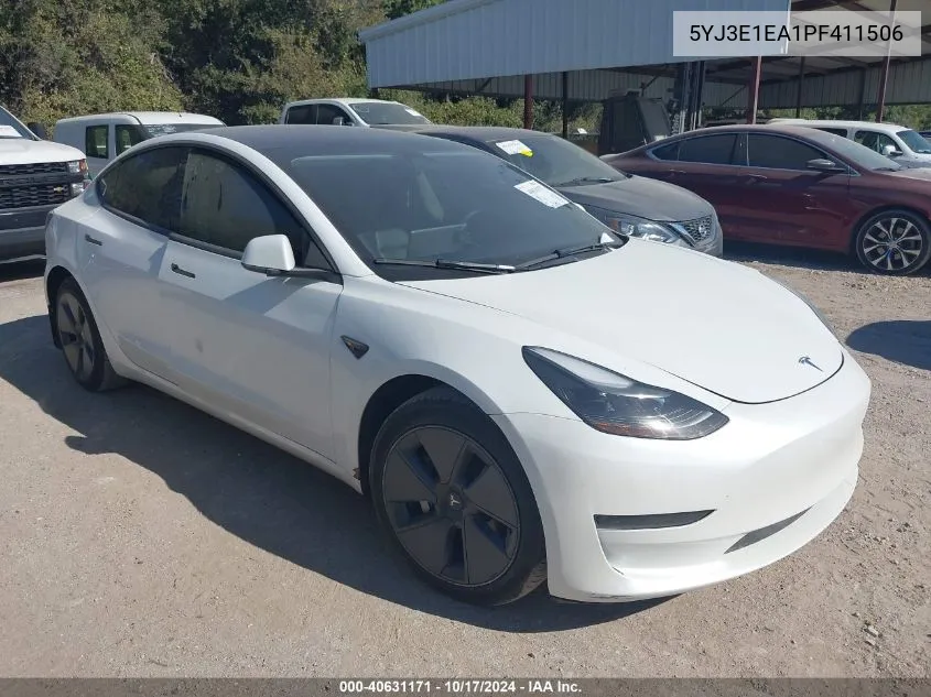 2023 Tesla Model 3 Rear-Wheel Drive VIN: 5YJ3E1EA1PF411506 Lot: 40631171