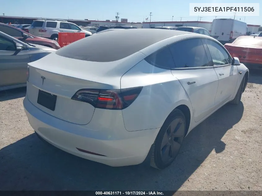 2023 Tesla Model 3 Rear-Wheel Drive VIN: 5YJ3E1EA1PF411506 Lot: 40631171