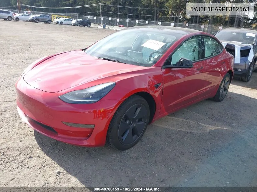 2023 Tesla Model 3 Rear-Wheel Drive VIN: 5YJ3E1EA9PF382563 Lot: 40706159