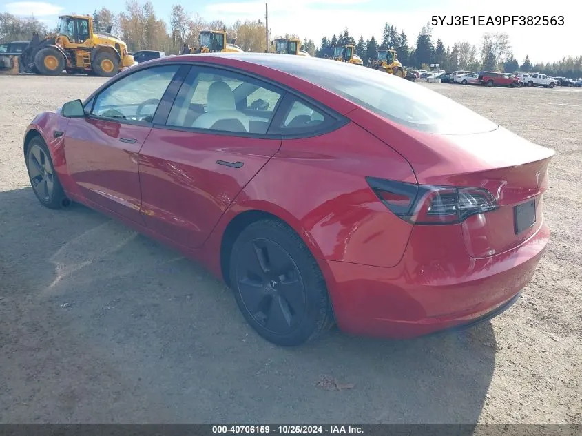 2023 Tesla Model 3 Rear-Wheel Drive VIN: 5YJ3E1EA9PF382563 Lot: 40706159