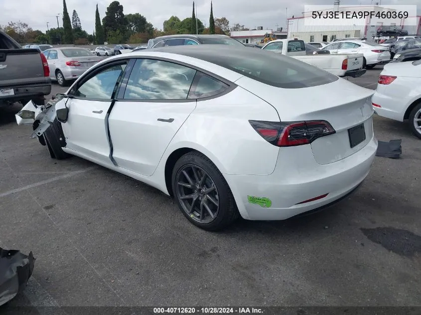 2023 Tesla Model 3 Rear-Wheel Drive VIN: 5YJ3E1EA9PF460369 Lot: 40712620