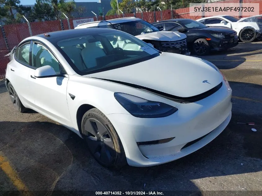 2023 Tesla Model 3 Rear-Wheel Drive VIN: 5YJ3E1EA4PF497202 Lot: 40714352