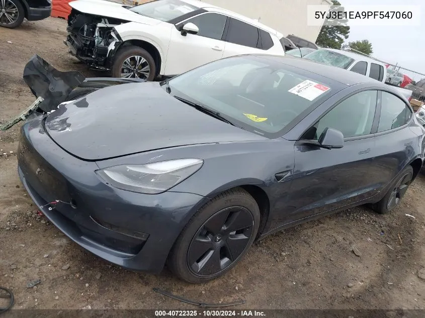 2023 Tesla Model 3 Rear-Wheel Drive VIN: 5YJ3E1EA9PF547060 Lot: 40722325