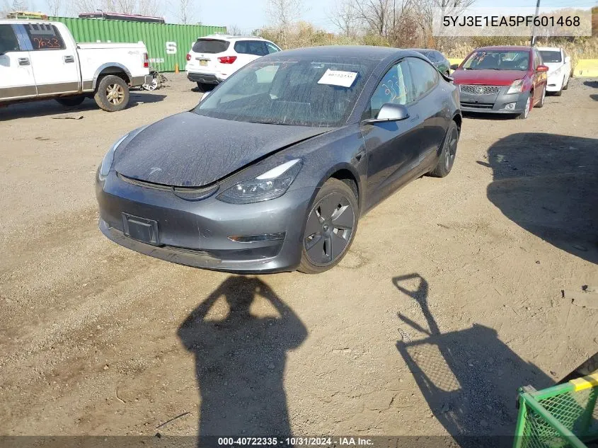 2023 Tesla Model 3 Rear-Wheel Drive VIN: 5YJ3E1EA5PF601468 Lot: 40722335