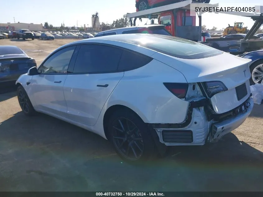 5YJ3E1EA1PF404085 2023 Tesla Model 3 Rear-Wheel Drive