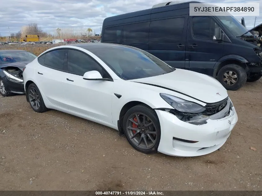 2023 Tesla Model 3 Rear-Wheel Drive VIN: 5YJ3E1EA1PF384890 Lot: 40747791