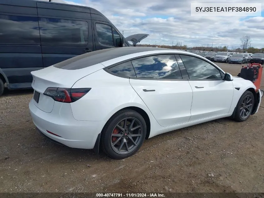 2023 Tesla Model 3 Rear-Wheel Drive VIN: 5YJ3E1EA1PF384890 Lot: 40747791