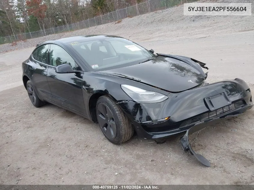 2023 Tesla Model 3 Rear-Wheel Drive VIN: 5YJ3E1EA2PF556604 Lot: 40759125