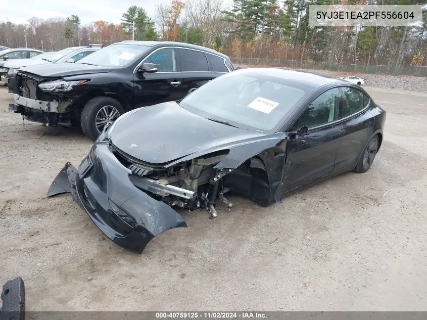 2023 Tesla Model 3 Rear-Wheel Drive VIN: 5YJ3E1EA2PF556604 Lot: 40759125