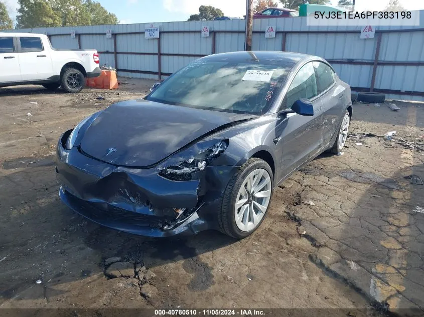 2023 Tesla Model 3 Rear-Wheel Drive VIN: 5YJ3E1EA6PF383198 Lot: 40780510