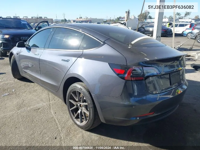 2023 Tesla Model 3 Long Range Dual Motor All-Wheel Drive VIN: 5YJ3E1EB3PF636082 Lot: 40784928