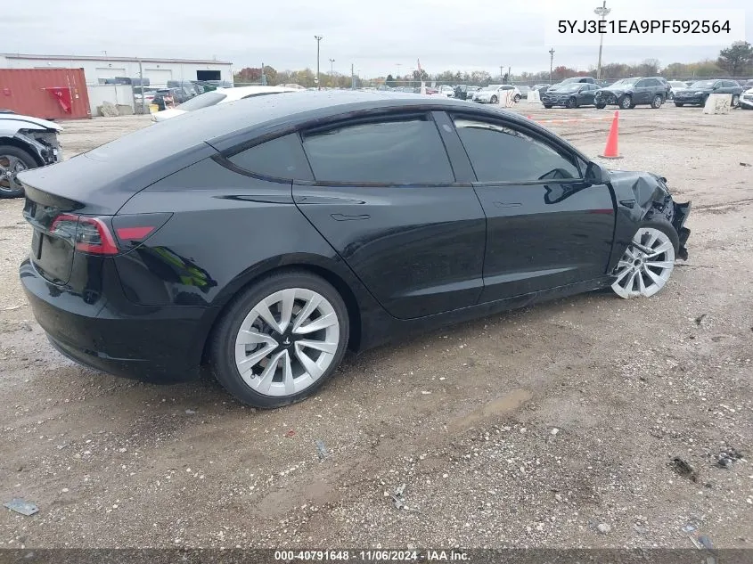 2023 Tesla Model 3 Rear-Wheel Drive VIN: 5YJ3E1EA9PF592564 Lot: 40791648