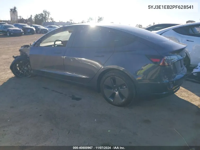 2023 Tesla Model 3 Long Range Dual Motor All-Wheel Drive VIN: 5YJ3E1EB2PF628541 Lot: 40800967