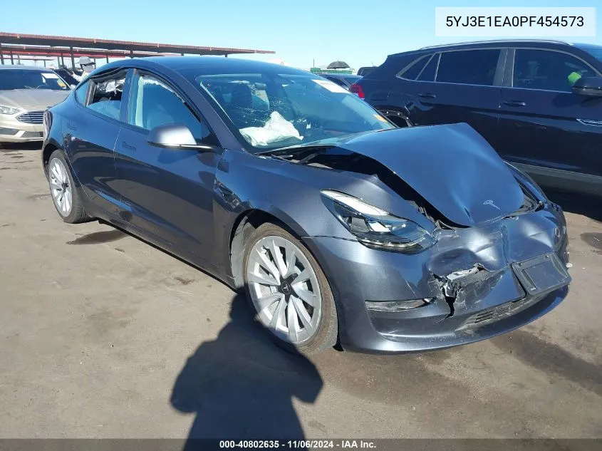 2023 Tesla Model 3 Rear-Wheel Drive VIN: 5YJ3E1EA0PF454573 Lot: 40802635