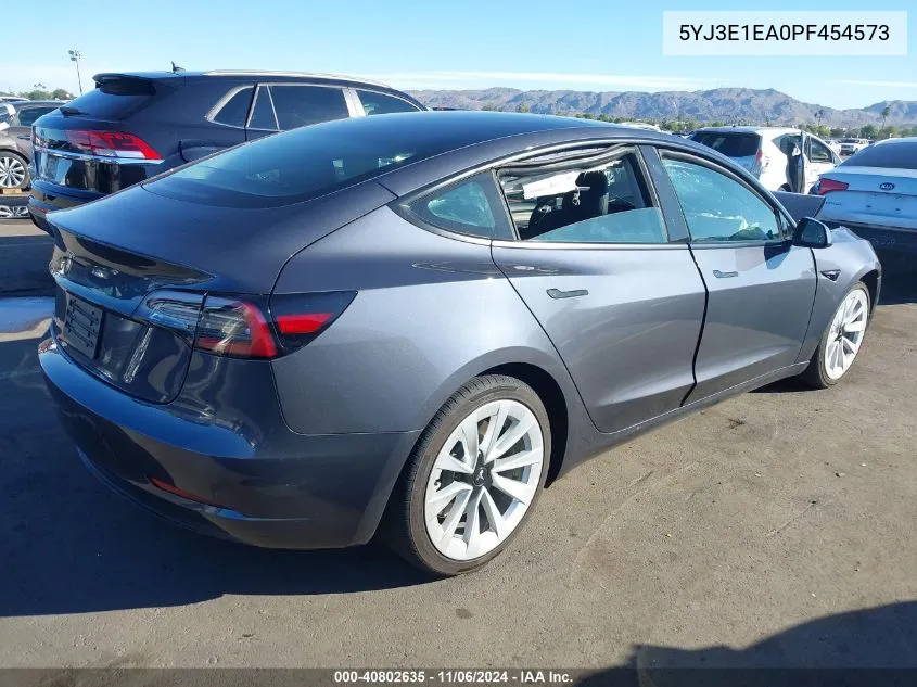 2023 Tesla Model 3 Rear-Wheel Drive VIN: 5YJ3E1EA0PF454573 Lot: 40802635