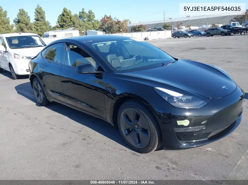 2023 Tesla Model 3 Rear-Wheel Drive VIN: 5YJ3E1EA5PF546035 Lot: 40805048