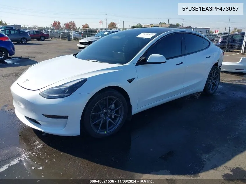 5YJ3E1EA3PF473067 2023 Tesla Model 3 Rear-Wheel Drive