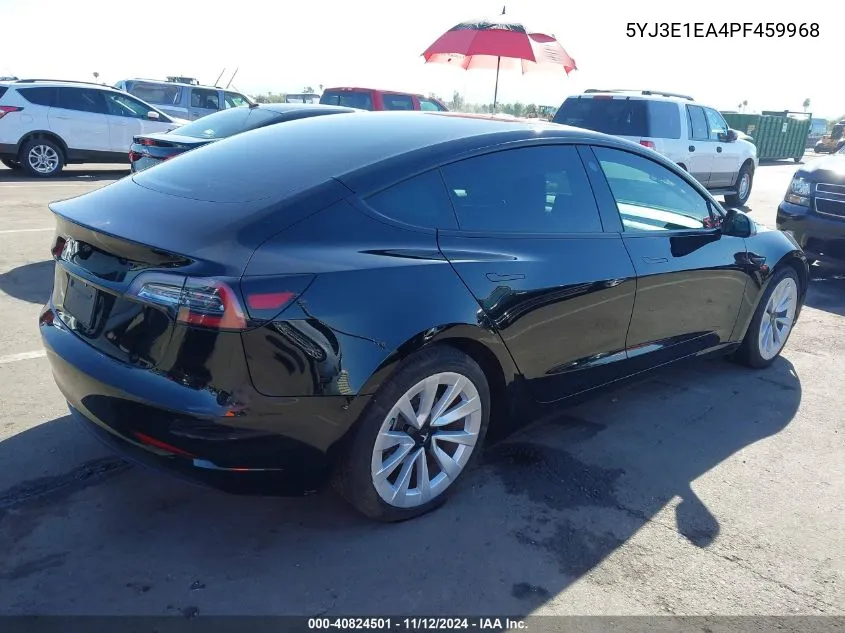 2023 Tesla Model 3 Rear-Wheel Drive VIN: 5YJ3E1EA4PF459968 Lot: 40824501