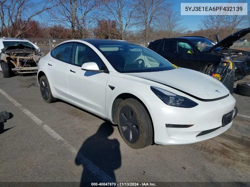 2023 Tesla Model 3 Rear-Wheel Drive VIN: 5YJ3E1EA6PF432139 Lot: 40847870