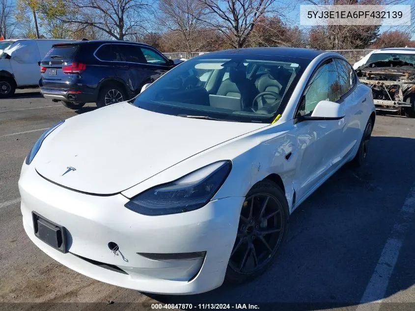 2023 Tesla Model 3 Rear-Wheel Drive VIN: 5YJ3E1EA6PF432139 Lot: 40847870