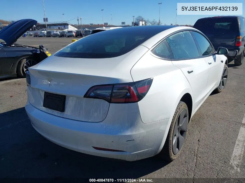 2023 Tesla Model 3 Rear-Wheel Drive VIN: 5YJ3E1EA6PF432139 Lot: 40847870