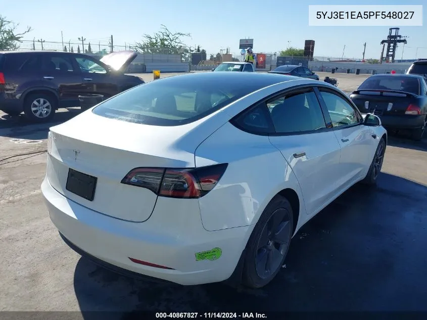 5YJ3E1EA5PF548027 2023 Tesla Model 3 Rear-Wheel Drive