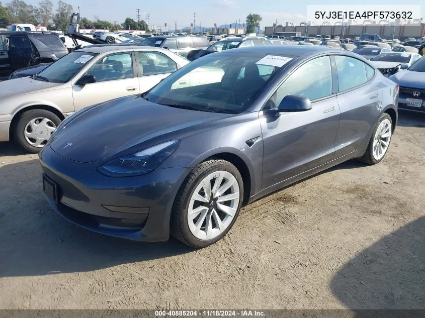 2023 Tesla Model 3 Rear-Wheel Drive VIN: 5YJ3E1EA4PF573632 Lot: 40885204