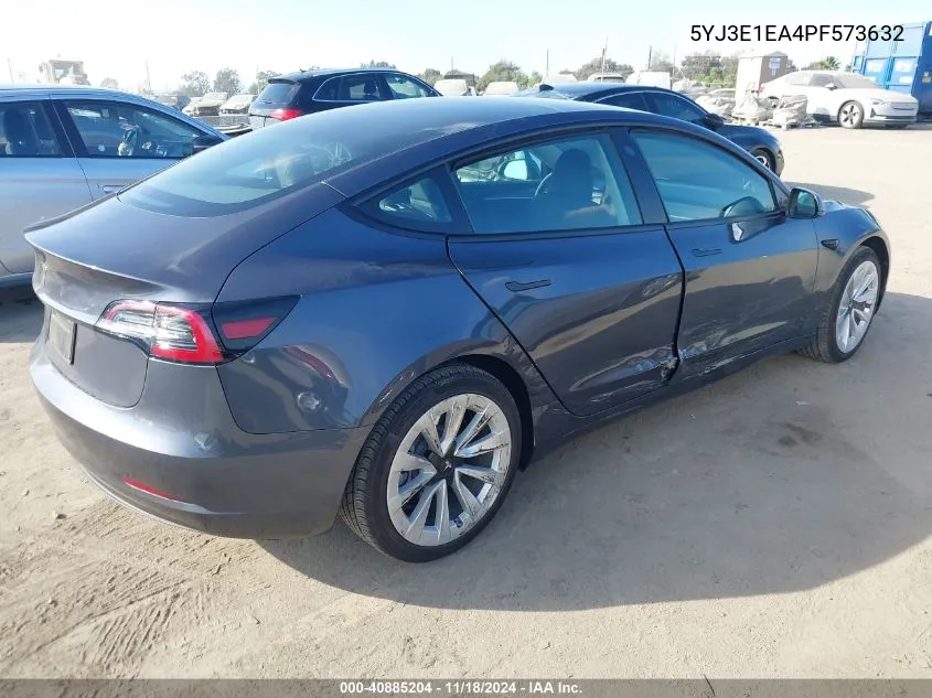 2023 Tesla Model 3 Rear-Wheel Drive VIN: 5YJ3E1EA4PF573632 Lot: 40885204