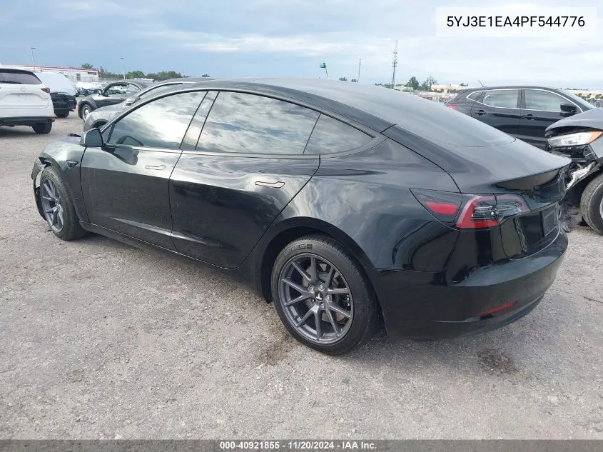 2023 Tesla Model 3 Rear-Wheel Drive VIN: 5YJ3E1EA4PF544776 Lot: 40921855