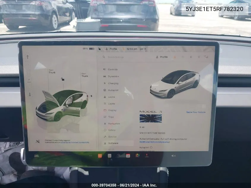 5YJ3E1ET5RF782320 2024 Tesla Model 3