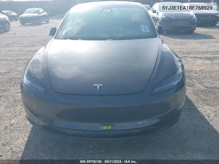 5YJ3E1EA1RF768929 2024 Tesla Model 3 Rear-Wheel Drive