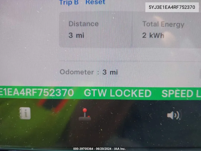 5YJ3E1EA4RF752370 2024 Tesla Model 3