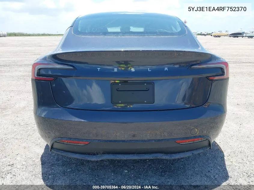 5YJ3E1EA4RF752370 2024 Tesla Model 3