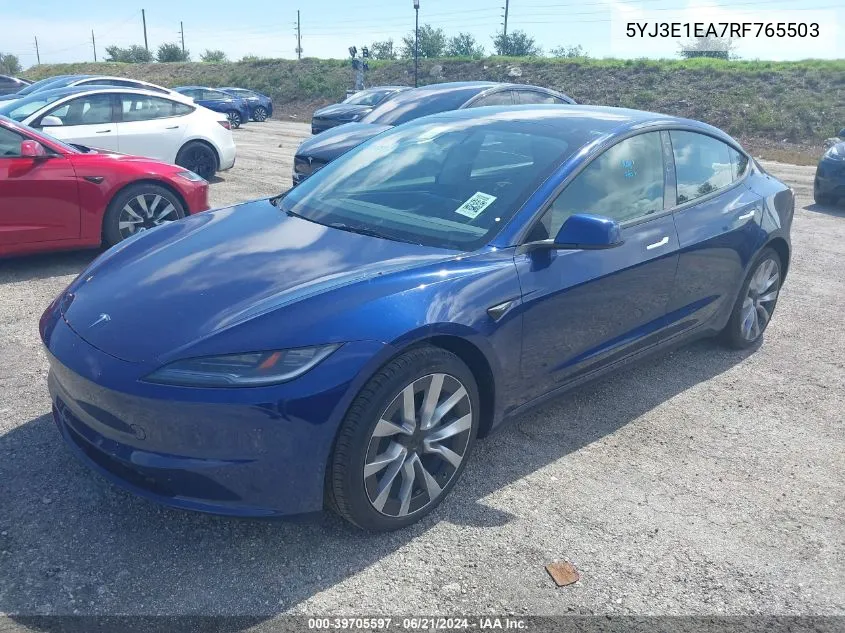 5YJ3E1EA7RF765503 2024 Tesla Model 3 Rear-Wheel Drive