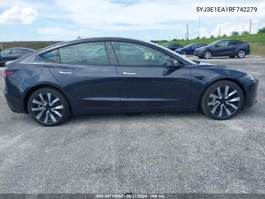 5YJ3E1EA1RF742279 2024 Tesla Model 3 Rear-Wheel Drive