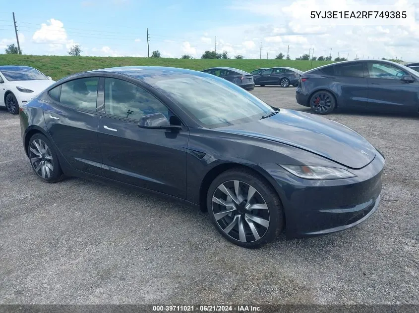 5YJ3E1EA2RF749385 2024 Tesla Model 3 Rear-Wheel Drive