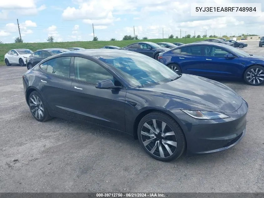 5YJ3E1EA8RF748984 2024 Tesla Model 3 Rear-Wheel Drive