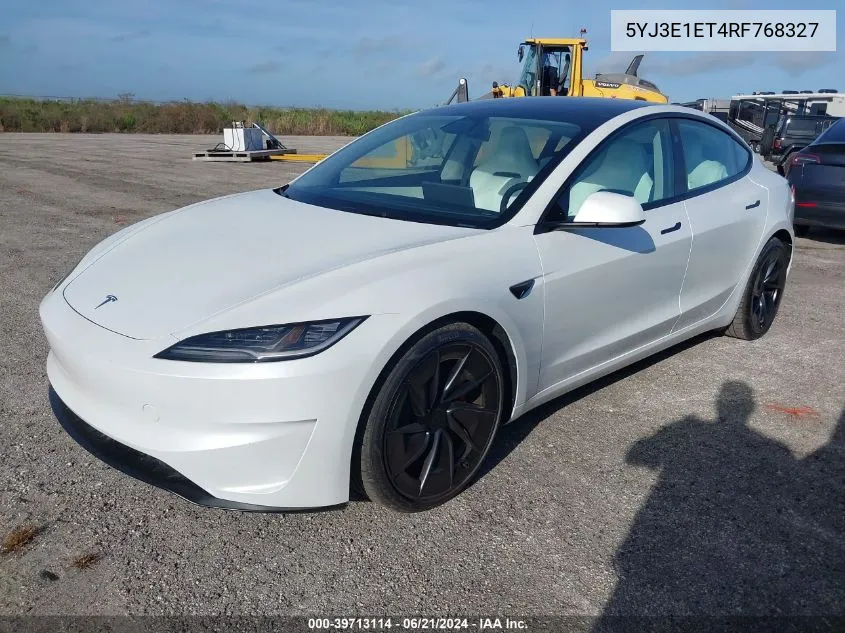 2024 Tesla Model 3 VIN: 5YJ3E1ET4RF768327 Lot: 39713114