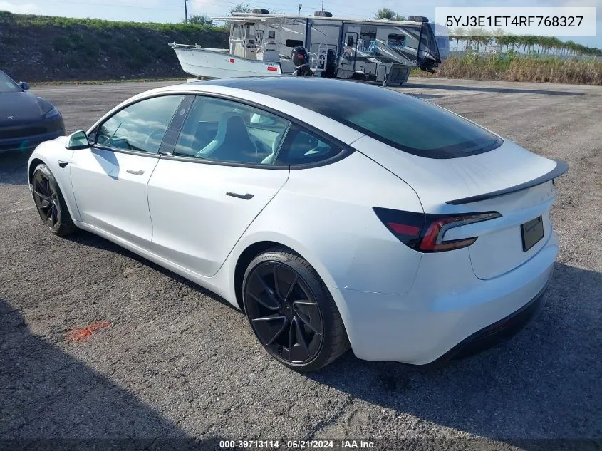 5YJ3E1ET4RF768327 2024 Tesla Model 3