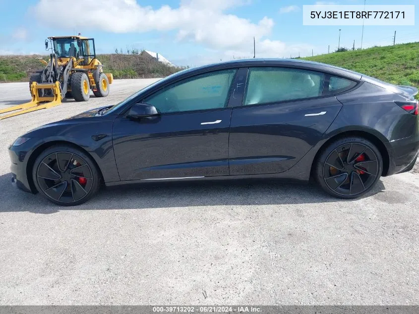 5YJ3E1ET8RF772171 2024 Tesla Model 3