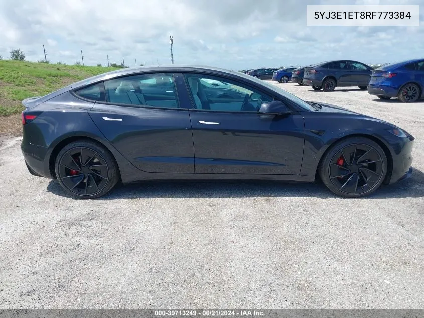 5YJ3E1ET8RF773384 2024 Tesla Model 3