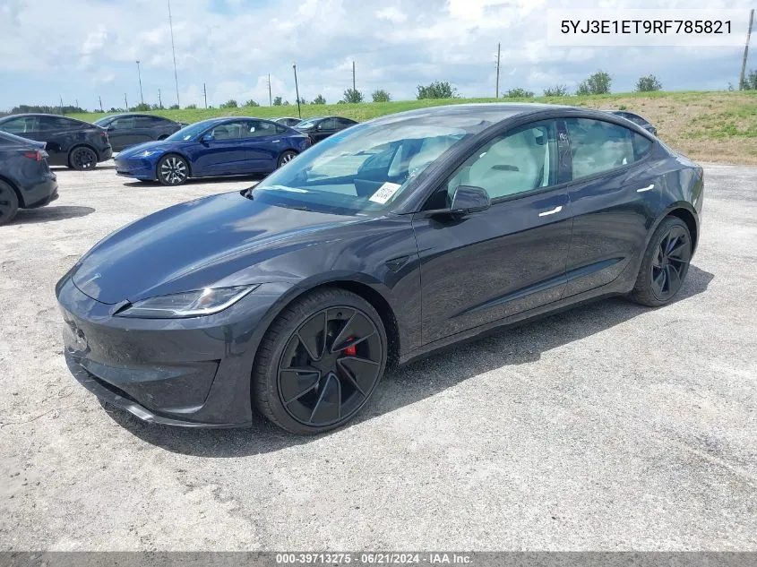 2024 Tesla Model 3 VIN: 5YJ3E1ET9RF785821 Lot: 39713275