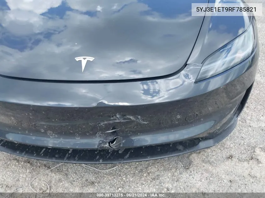 5YJ3E1ET9RF785821 2024 Tesla Model 3