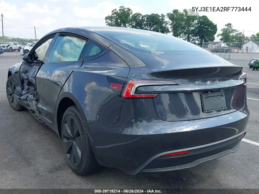 5YJ3E1EA2RF773444 2024 Tesla Model 3 Rear-Wheel Drive