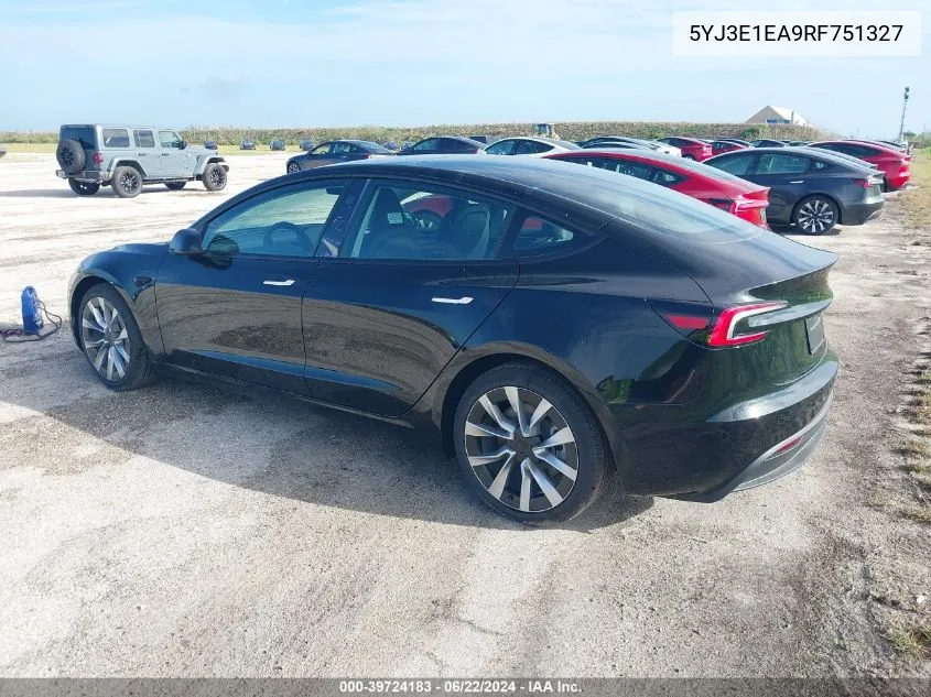 5YJ3E1EA9RF751327 2024 Tesla Model 3 Rear-Wheel Drive