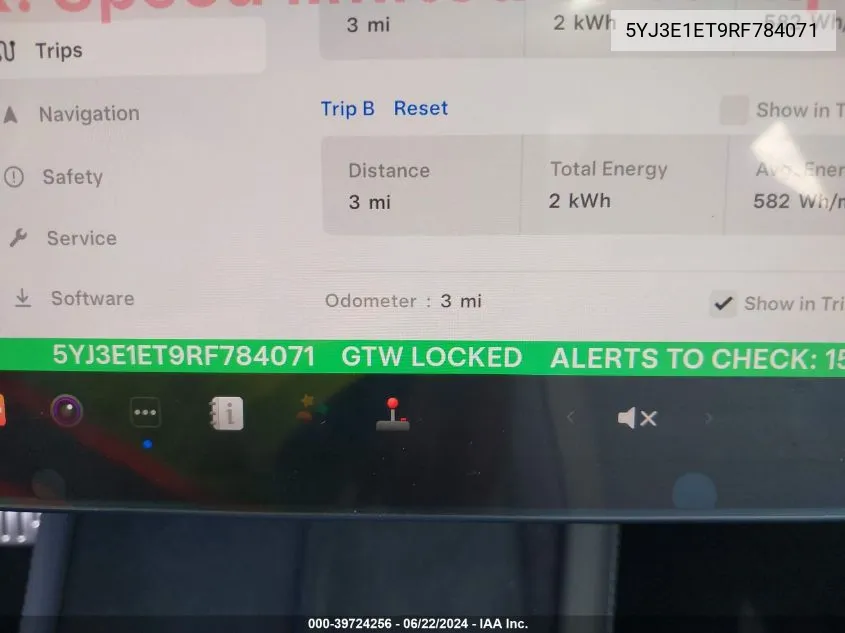 5YJ3E1ET9RF784071 2024 Tesla Model 3