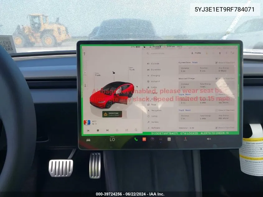 5YJ3E1ET9RF784071 2024 Tesla Model 3