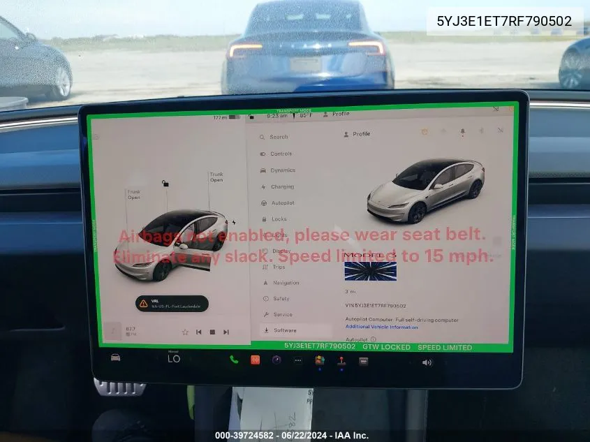 5YJ3E1ET7RF790502 2024 Tesla Model 3