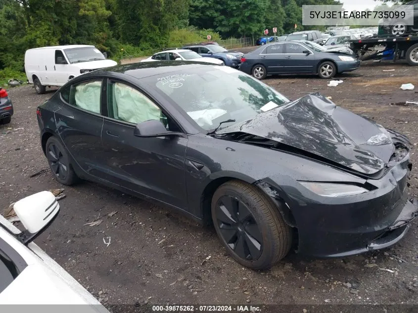 5YJ3E1EA8RF735099 2024 Tesla Model 3 Rear-Wheel Drive