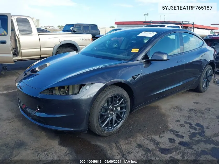 5YJ3E1EA1RF765187 2024 Tesla Model 3 Rear-Wheel Drive